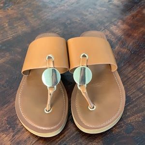Brown Leather Aldo Sandals sz:7